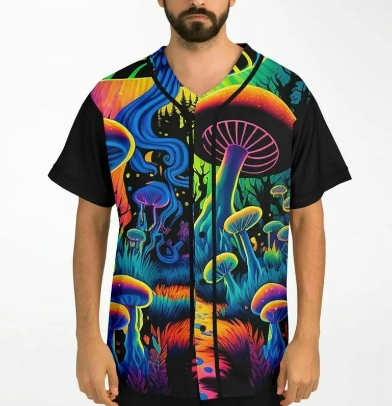 Mushroom Land Baseball Jersey