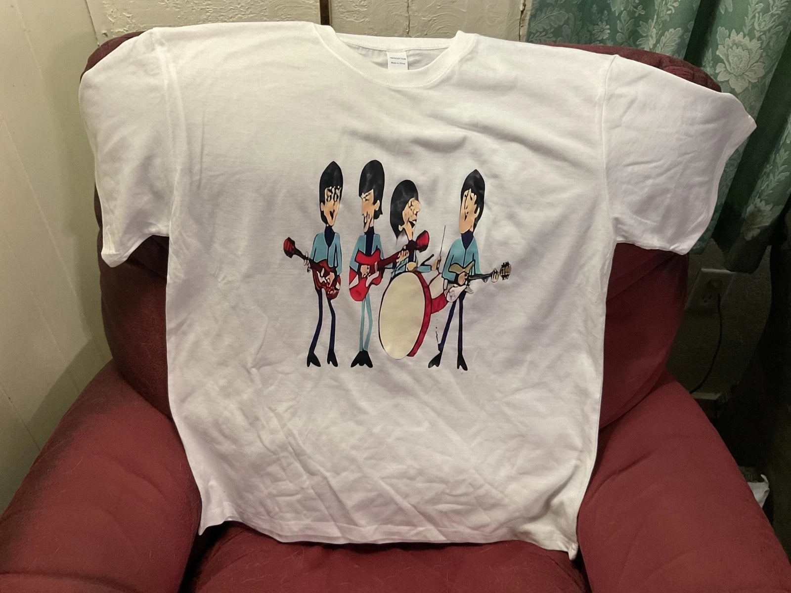 Beatles Cartoon / Animation White cotton T Shirt size L