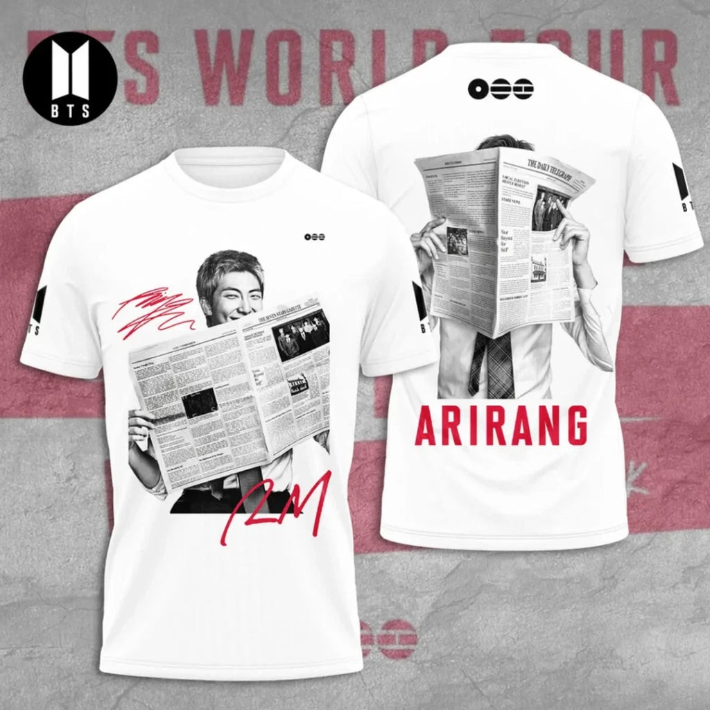 BTS World Tour 2026 ARIRANG x RM AOP T-Shirt Size S-5XL