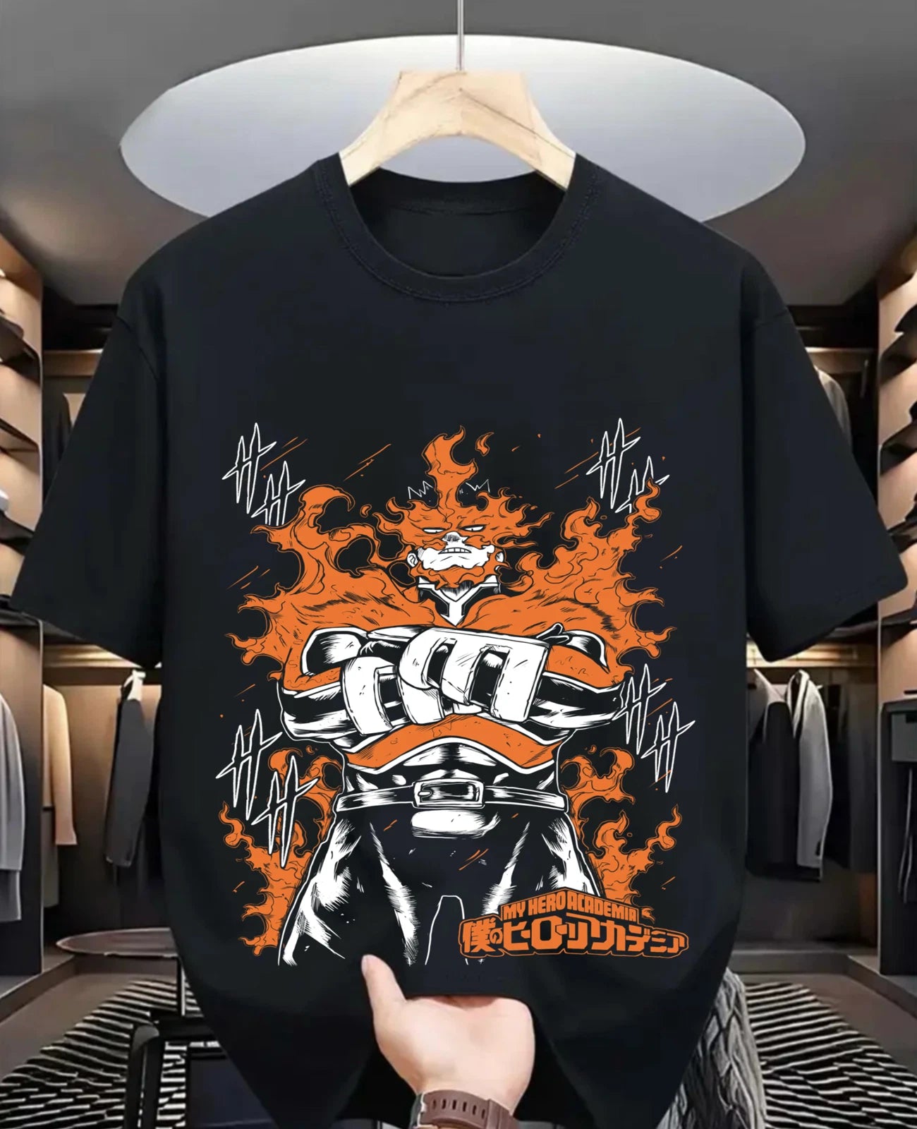 Endeavor T-Shirt My Hero Academia gift Enji Todoroki Midoriya Deku MHA cartoon