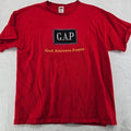 Fruit of the Loom T-Shirt Mens XL Tee Red God Answers Prayer Graphic G.A.P. Logo