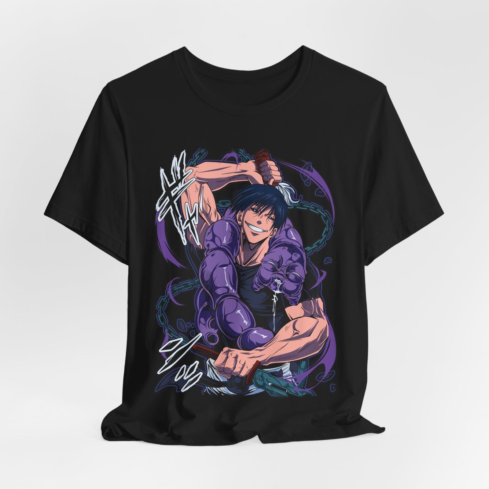 Toji Jujutsu Kaisen Anime Graphic Tee, Unisex Jersey T-Shirt for Fans, Short