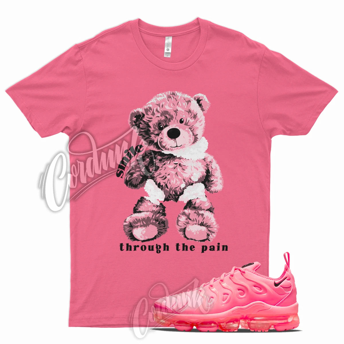 SMILE Shirt for  Air Vapormax Plus Sunset Pulse Bubblegum Pink Arctic Neon 1