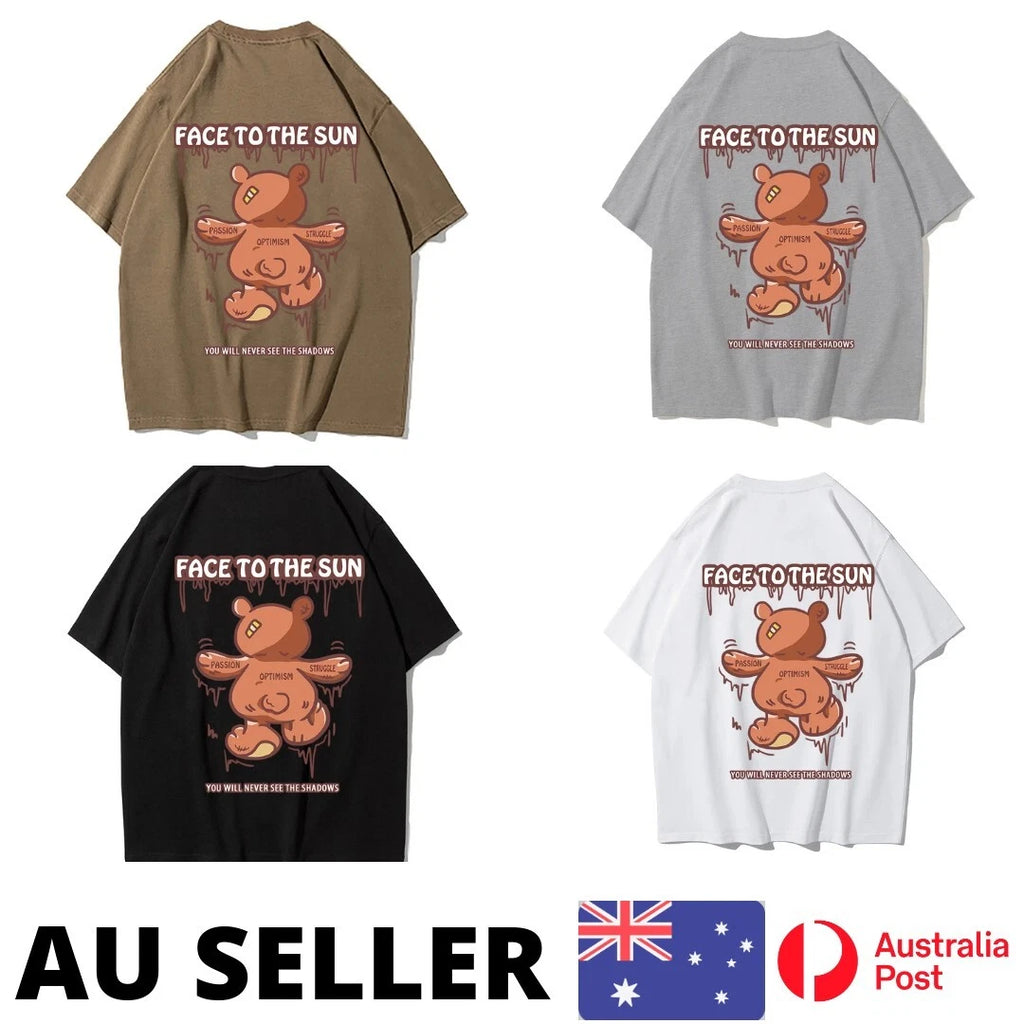Face To The Sun Shirt Passion Optimism Kawaii Tee Clothing Homme - AU Stock