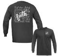 Faith Word Collage Christian Inspirational Religious Long Sleeve T-Shirt