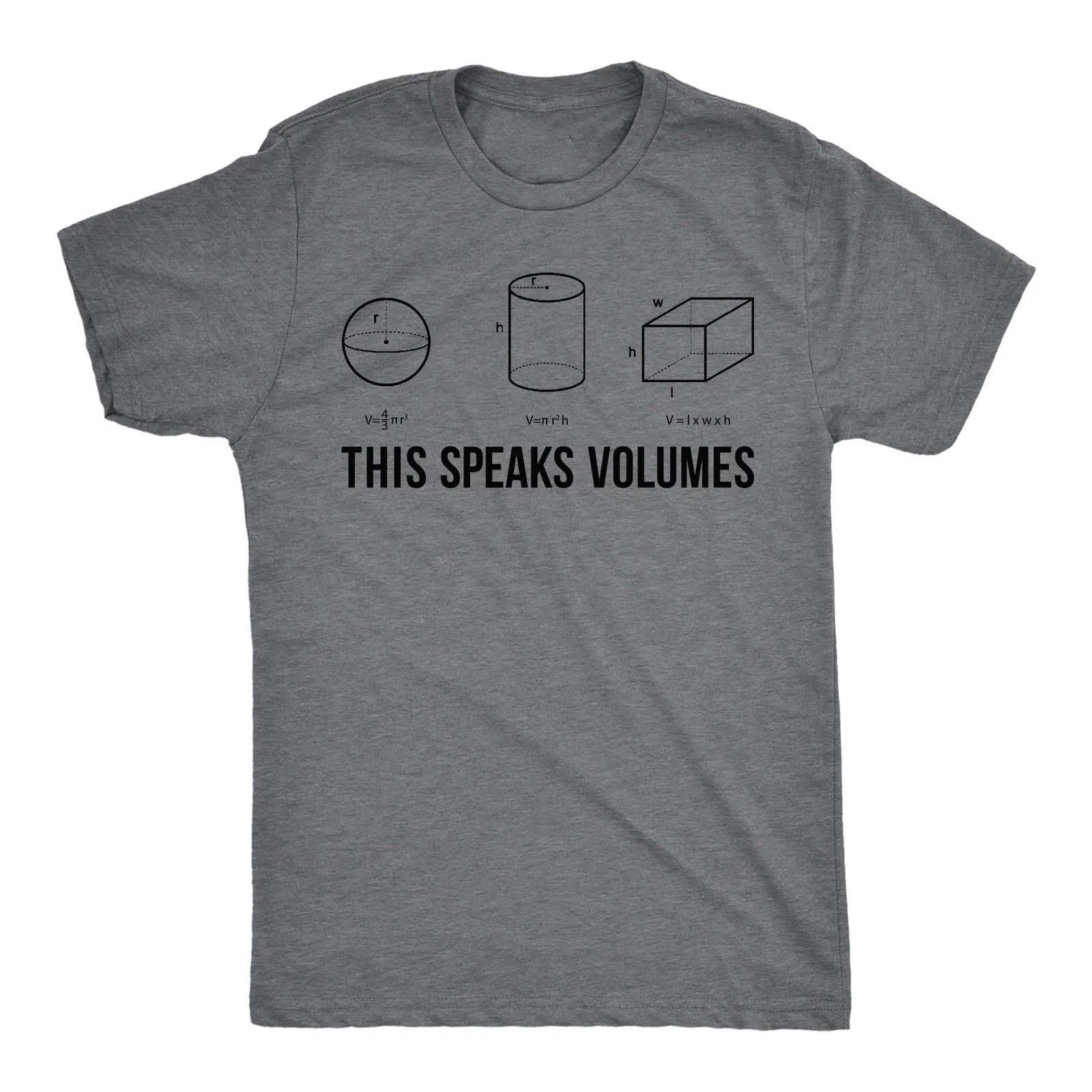 Mens This Speaks Volumes T Shirt Funny Nerdy Math Teacher Sarcastic Graphic Tee