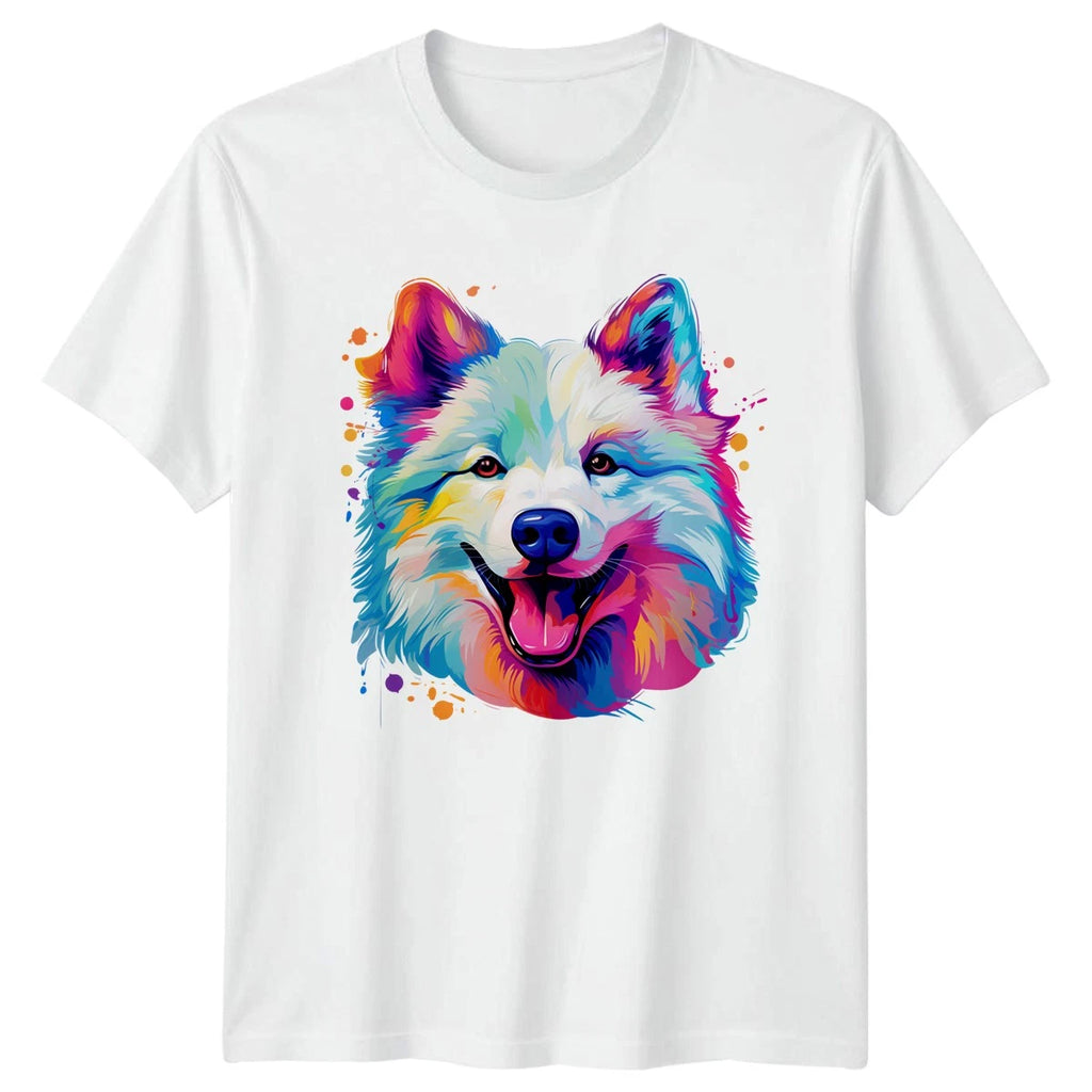 Colorful Samoyed T-Shirt Dog Lover Pet Owner Gift For Him And Her