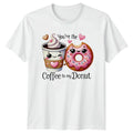 Coffee And Donut Kawaii Food Graphic Tee Unisex Top