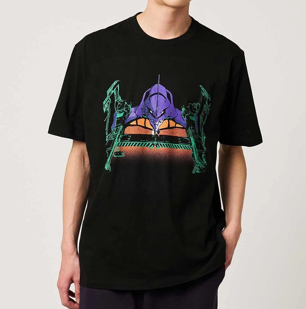 Evangelion x graniph “Get out!” T-shirt Black Japan New