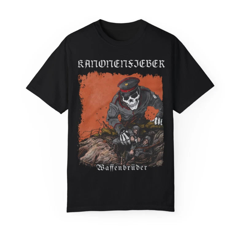 Unisex Double Sided Tee – Waffenbrüder by Kanonenfieber – Heavy Metal Shirt