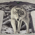 VINTAGE Radical Nature T Shirt Men XL Wolves AOP All Over Print Double Sided Y2K
