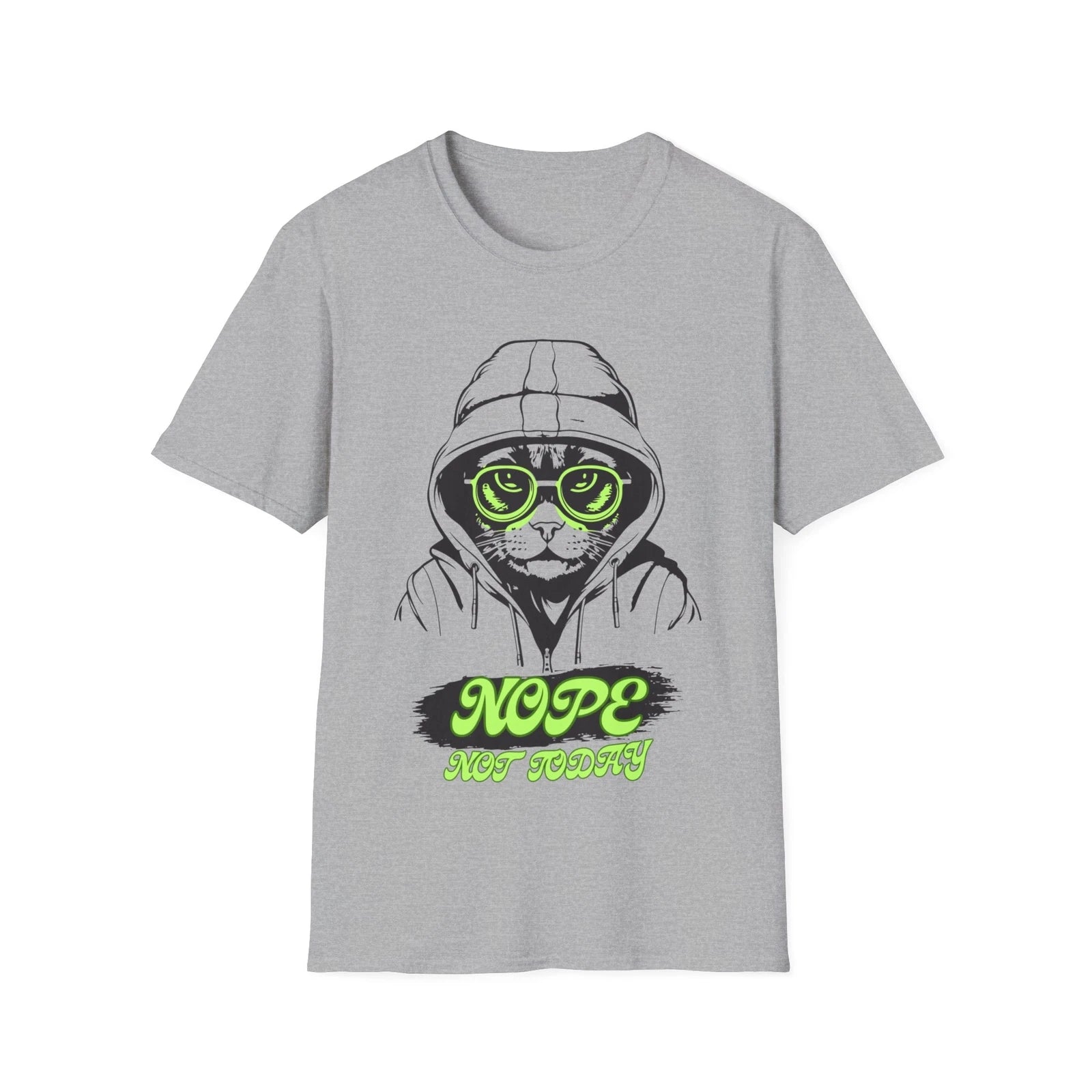 NOPE NOT TODAY T-Shirt , Funny Animals Softstyle T-Shirt Gift