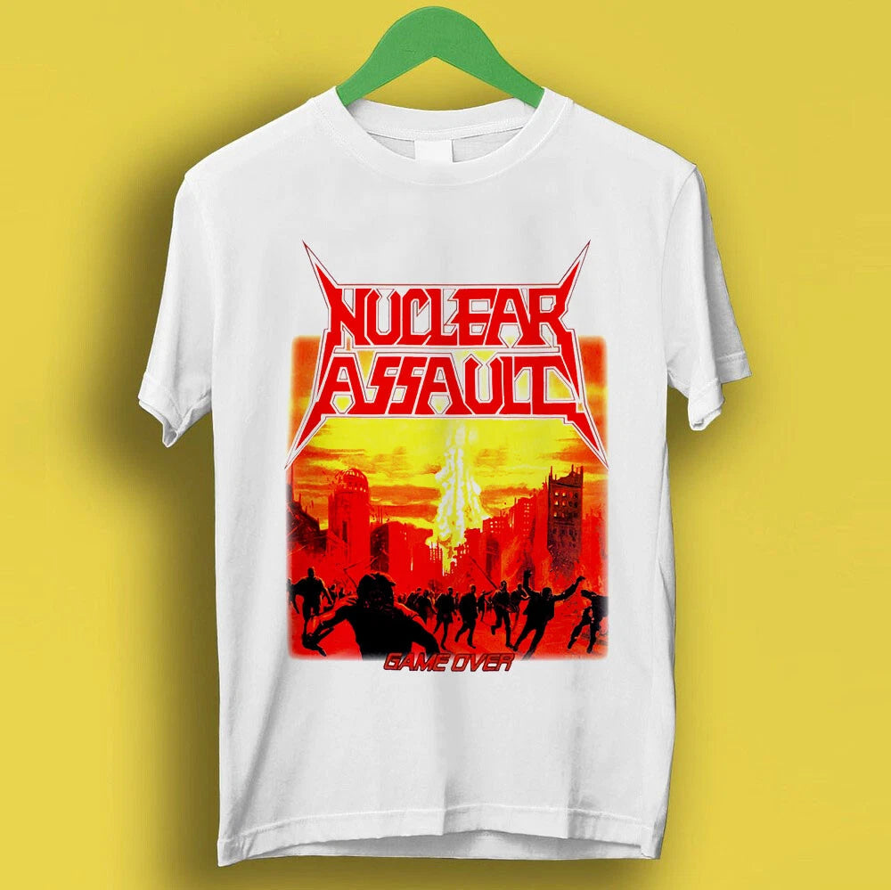 Nuclear Assault Game Over S.O.D. Anthrax Hirax Megadeth Gift Tee T Shirt P252