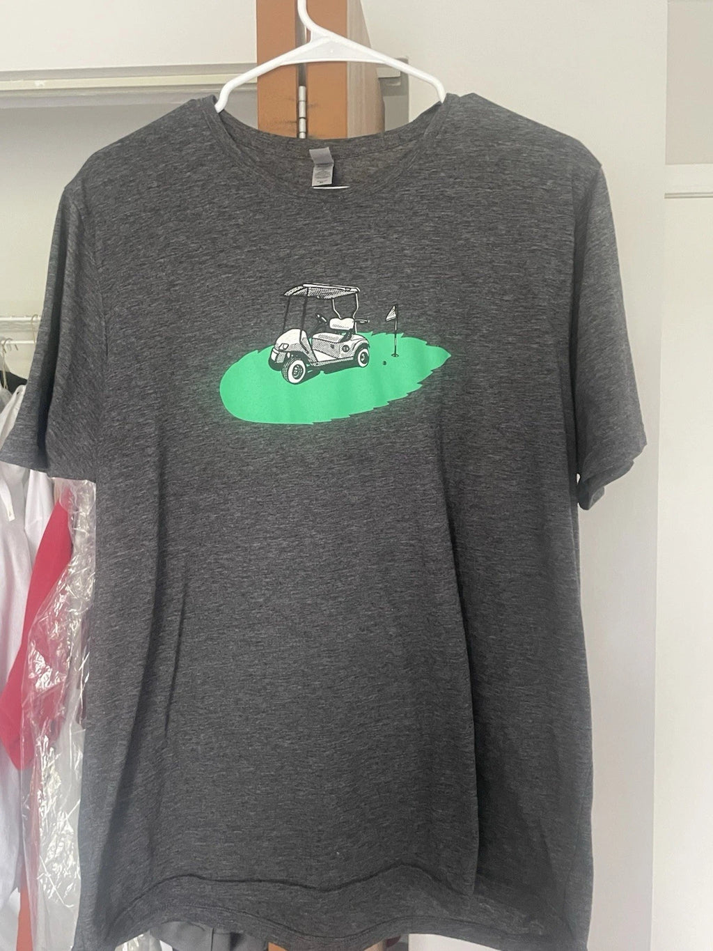Golf Cart Graphic Novelty T-Shirt Men's XL (Fits Like A Large)