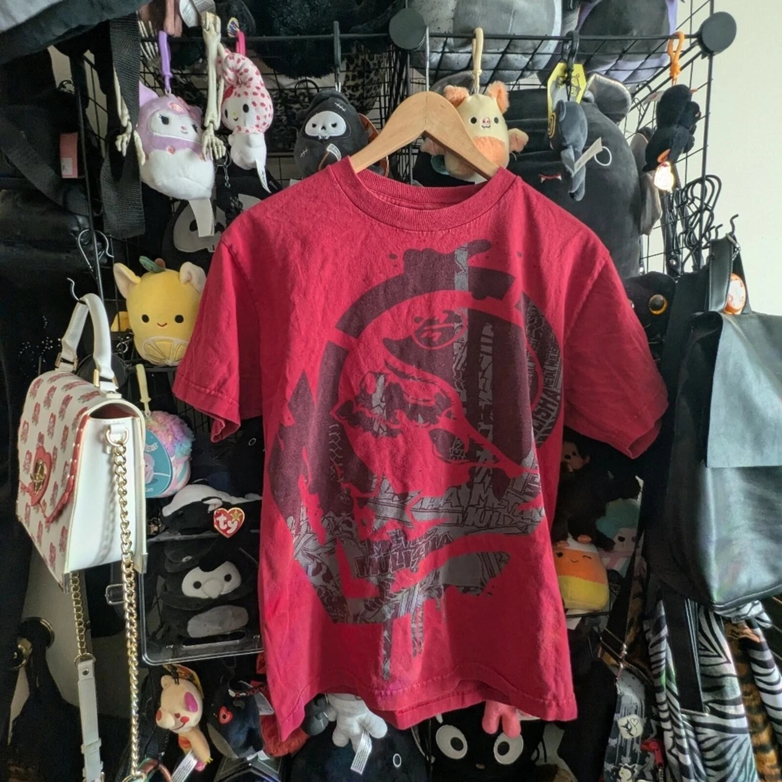 Y2K Metal Mulisha Red Graphic T-Shirt Skull Logo