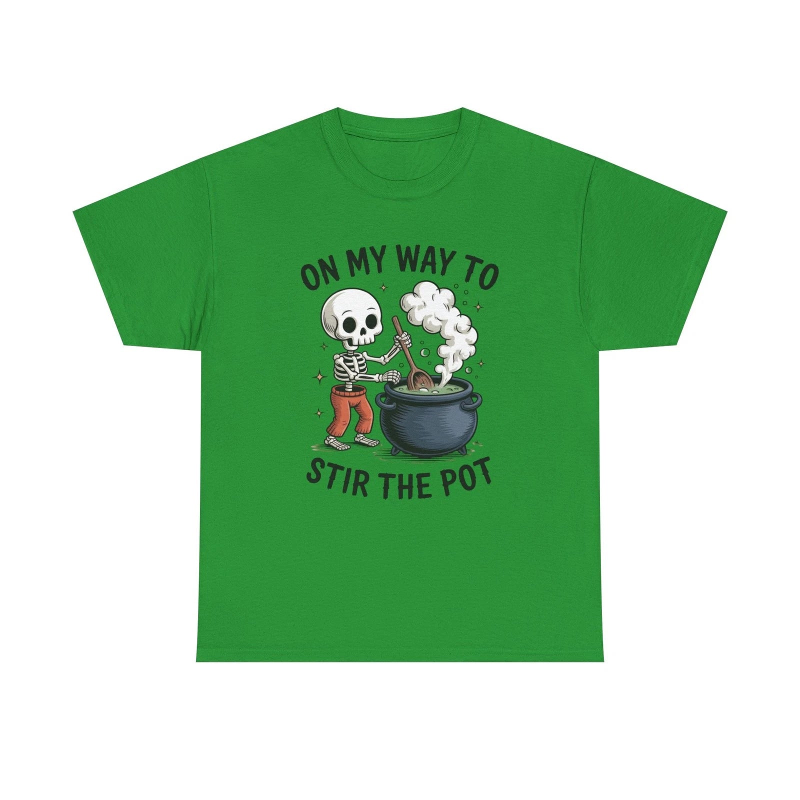 Skeleton Stirring Cauldron Tee | On My Way to Stir the Pot