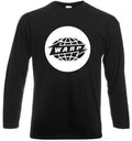 Warp Records Long Sleeve T-Shirt Men's Funny Dj Rave Earth Globe Music Tee Top