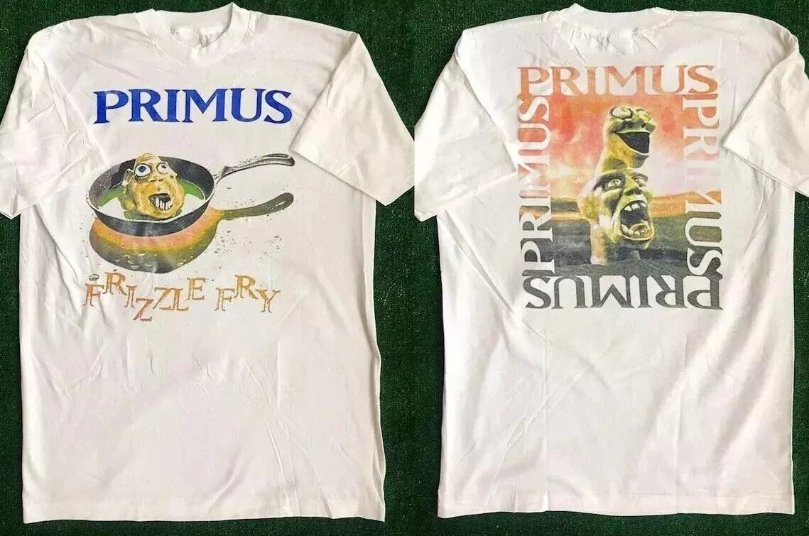 Primus Frizzle Fry 1990 Tour Vintage T-Shirt 90s Rock Music Tour For Fans