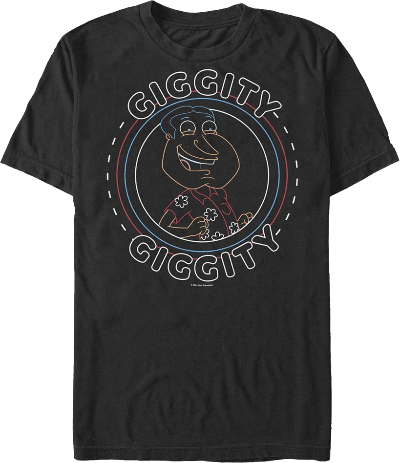 New!! Giggity Giggity, Glenn Quagmire Family Guy Series T-Shirt
