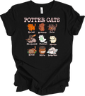 Potter Cats Shirt Funny Harry Pawtter Cat Lover Cute Kawaii Gift Wizard Cat Tee