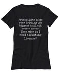 Funny Elk Hunting T-Shirt-Cotton Casual Wear Tee-For Her-Silly-Sarcastic Hunter