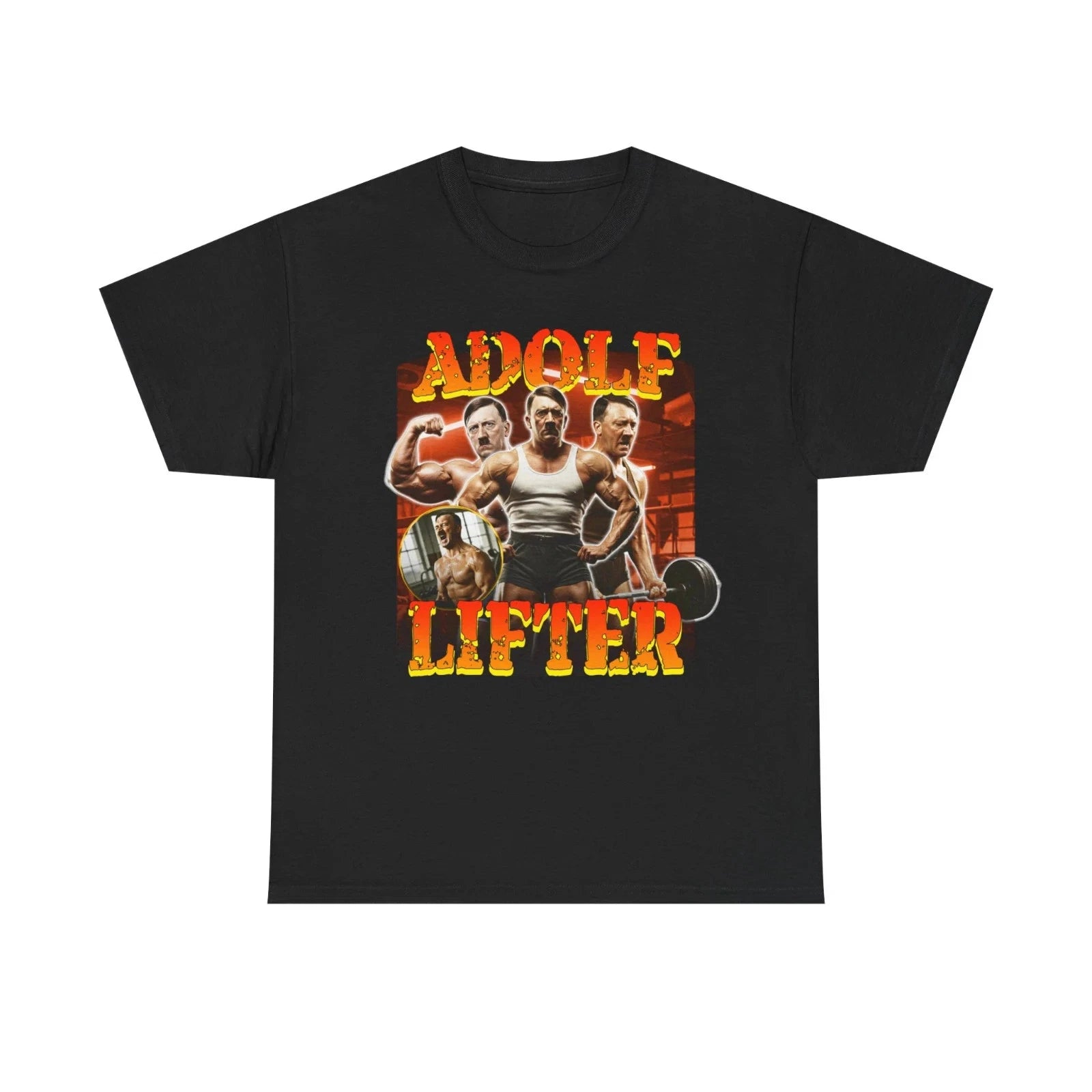 ADOLF LIFTER Funny Bodybuilding Meme Shirt, Gym Humor T-Shirt Fitness Lifter Tee