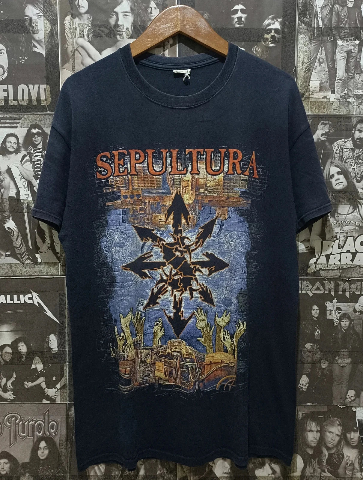 Vintage 90s Sepultura Band "20 YEARS CHAOS A.D" T-shirt Reprint