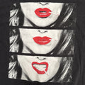 Graphic Lips T Shirt Black Red Pop Art XL Indie Sleaze Y2K Style