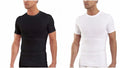 Powerbody Sculpt Men's Shapewear Crew Neck T-Shirt Black Or White Sizes M-3XL