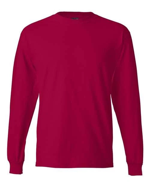 Hanes Unisex Beefy-T® Long Sleeve T-Shirt 5186 | 15 Colors S-3XL
