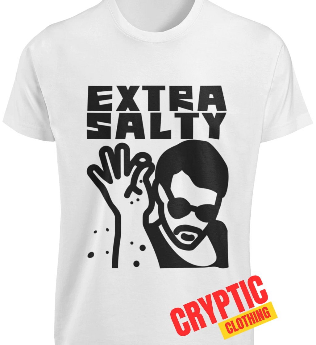 Extra Salty T-SHIRT Sarcastic Shady Funny Beach Popcorn Food Joke Quote GIFT TEE