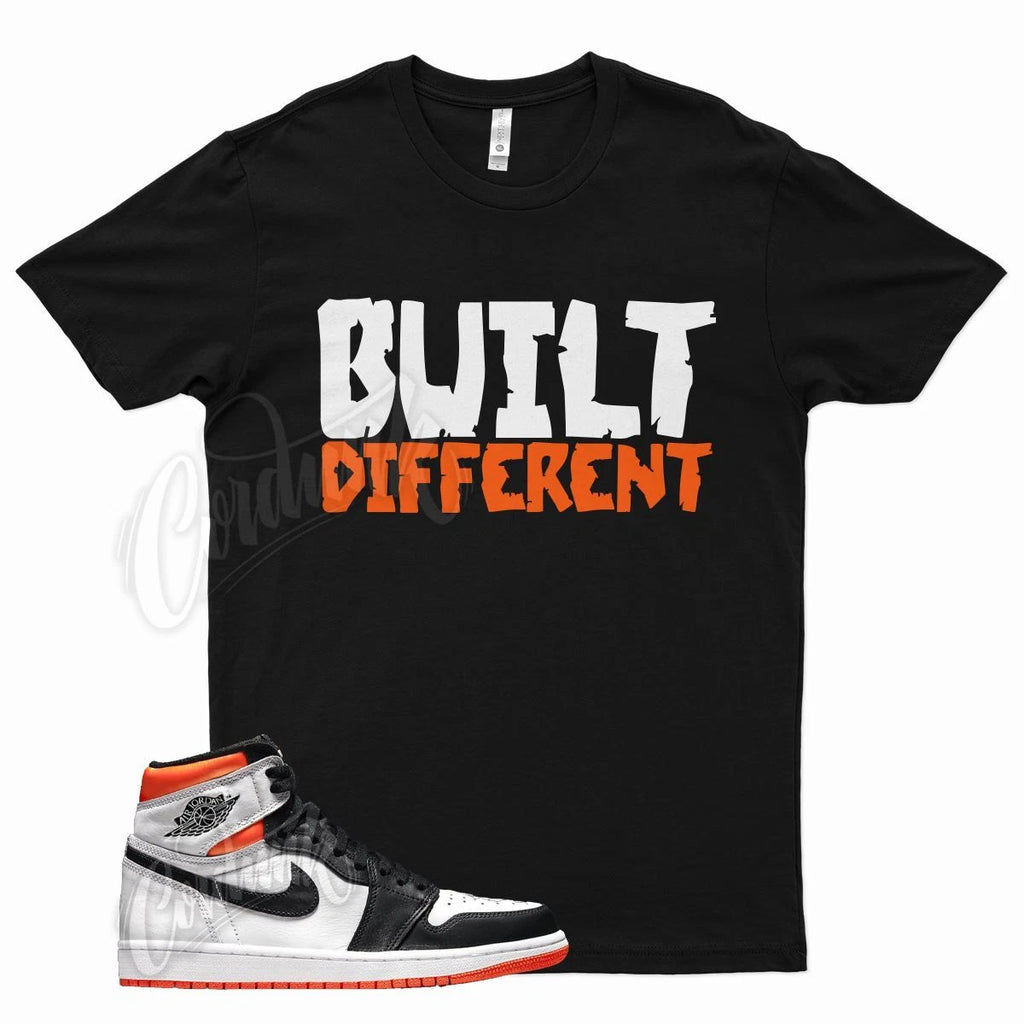 Black BUILT Shirt for J1 1 High Electro Orange Shattered Backboard Starfish