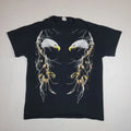 Y2K Eagle Graphic T-Shirt Sz L Large Black Nature Lightning