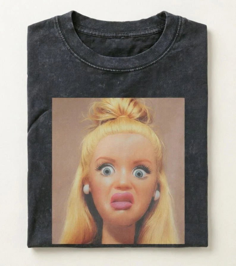 Shocked Doll Funny Meme Shirt, Disgusted Doll Sarcastic Ironic Shirt, Unhinged