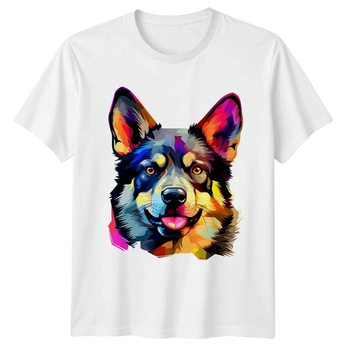 Colorful Husky Dog Face T-Shirt Pet Lover Gift For Him And Her
