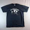 The Three Stooges Mens Black Graphic T-Shirt Gildan Heavy Cotton Medium 2007 Moe