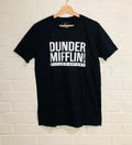 Men's Dunder Mifflin Paper Company Logo T-Shirt Tee Top Short Sleeve - Black, M