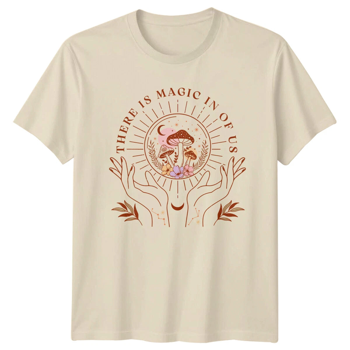 Magic In Us Mushroom Celestial Boho T-Shirt