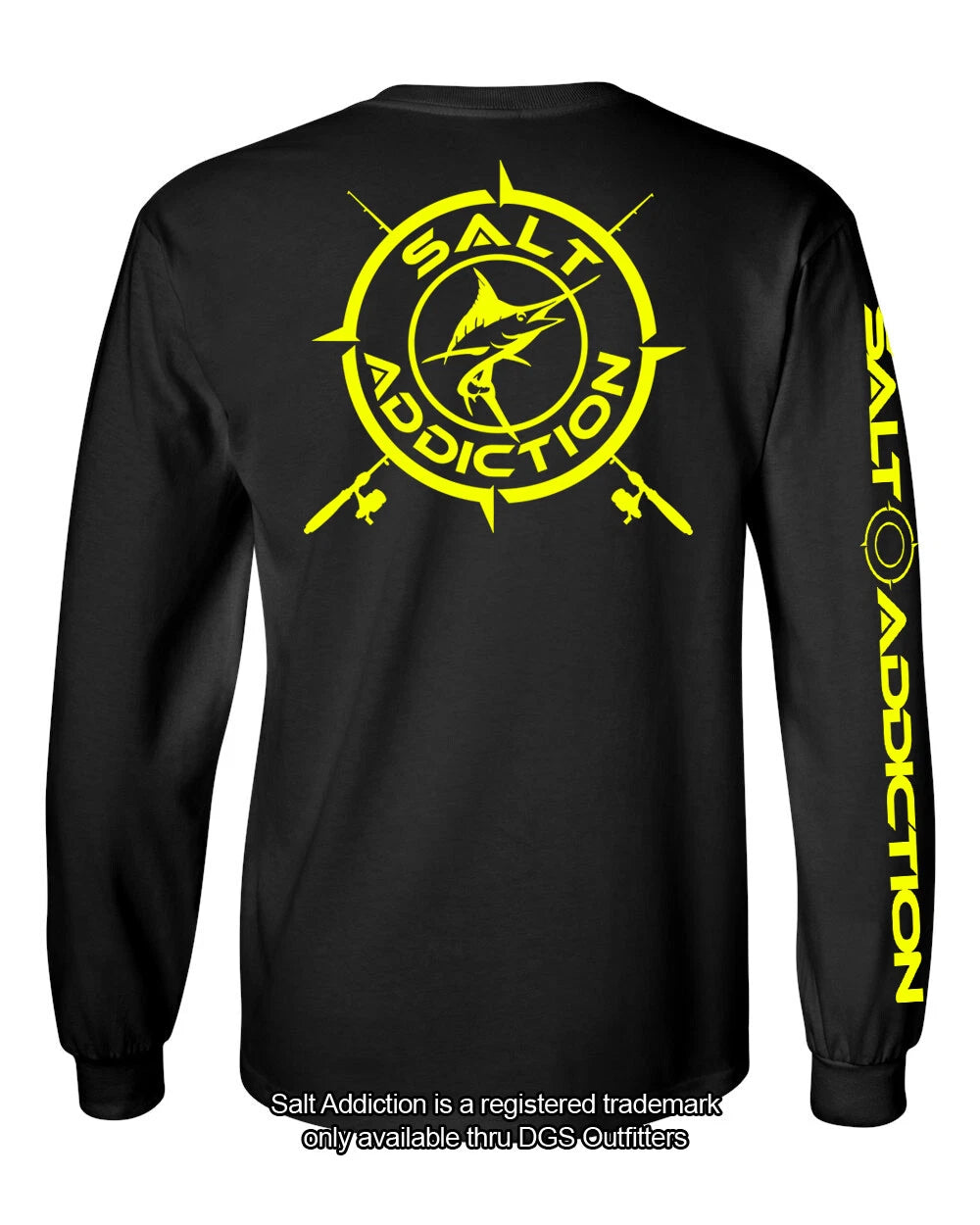 Salt Addiction t shirt long sleeve saltwater fishing apparel Marlin life reel