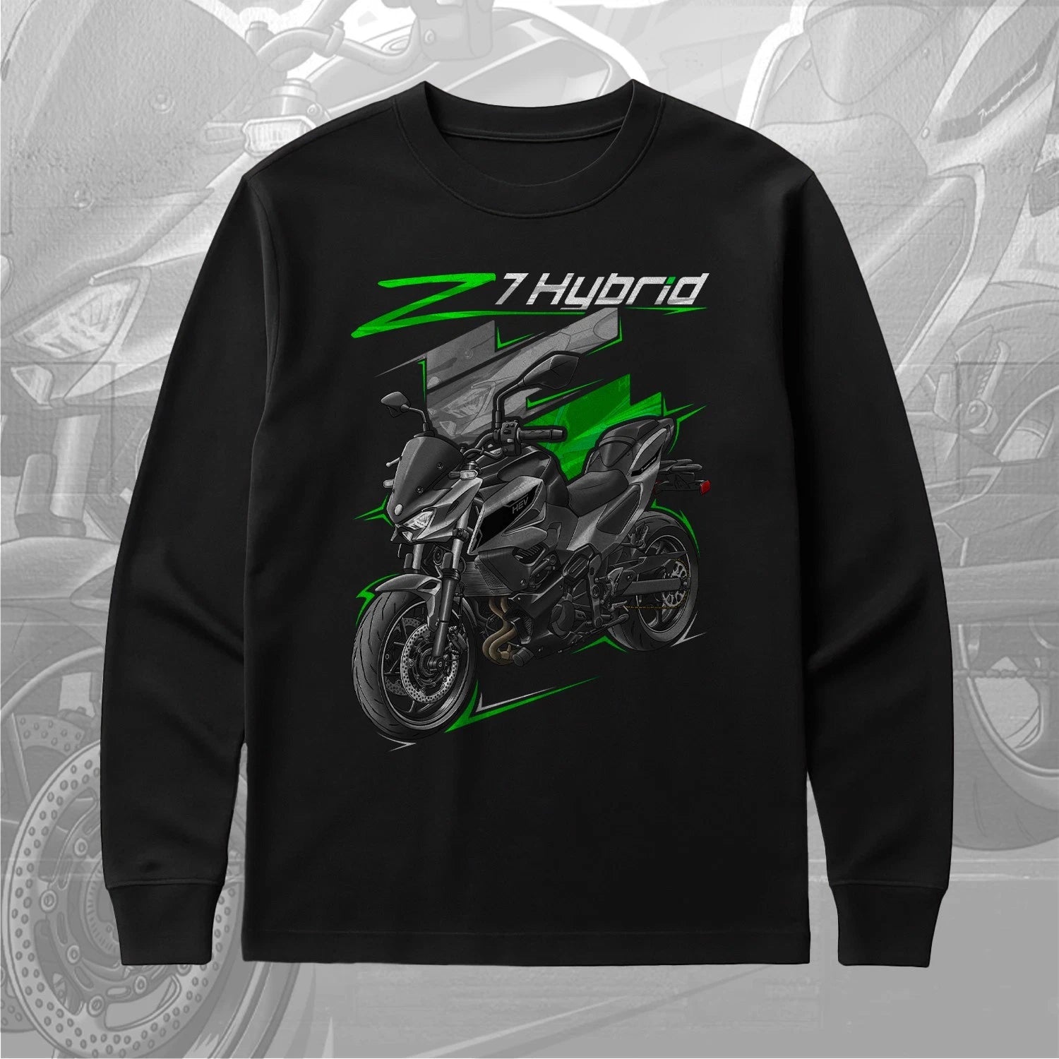 Kawasaki Z7 Hybrid 2024-2025 for Riders fan - Long Sleeve T-shirt