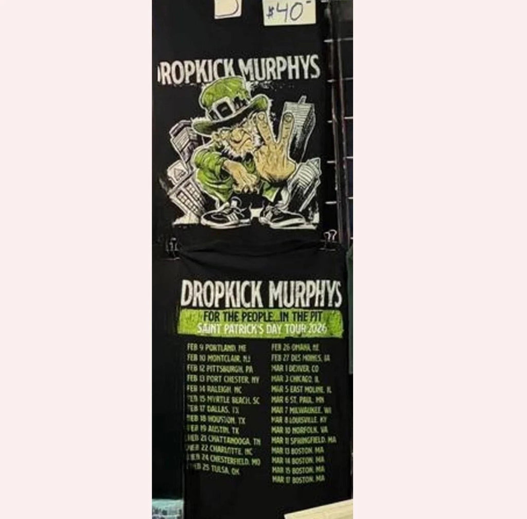 The Dropkick Murphys St Patrick s Day 2026 Tour T shirt Reprint