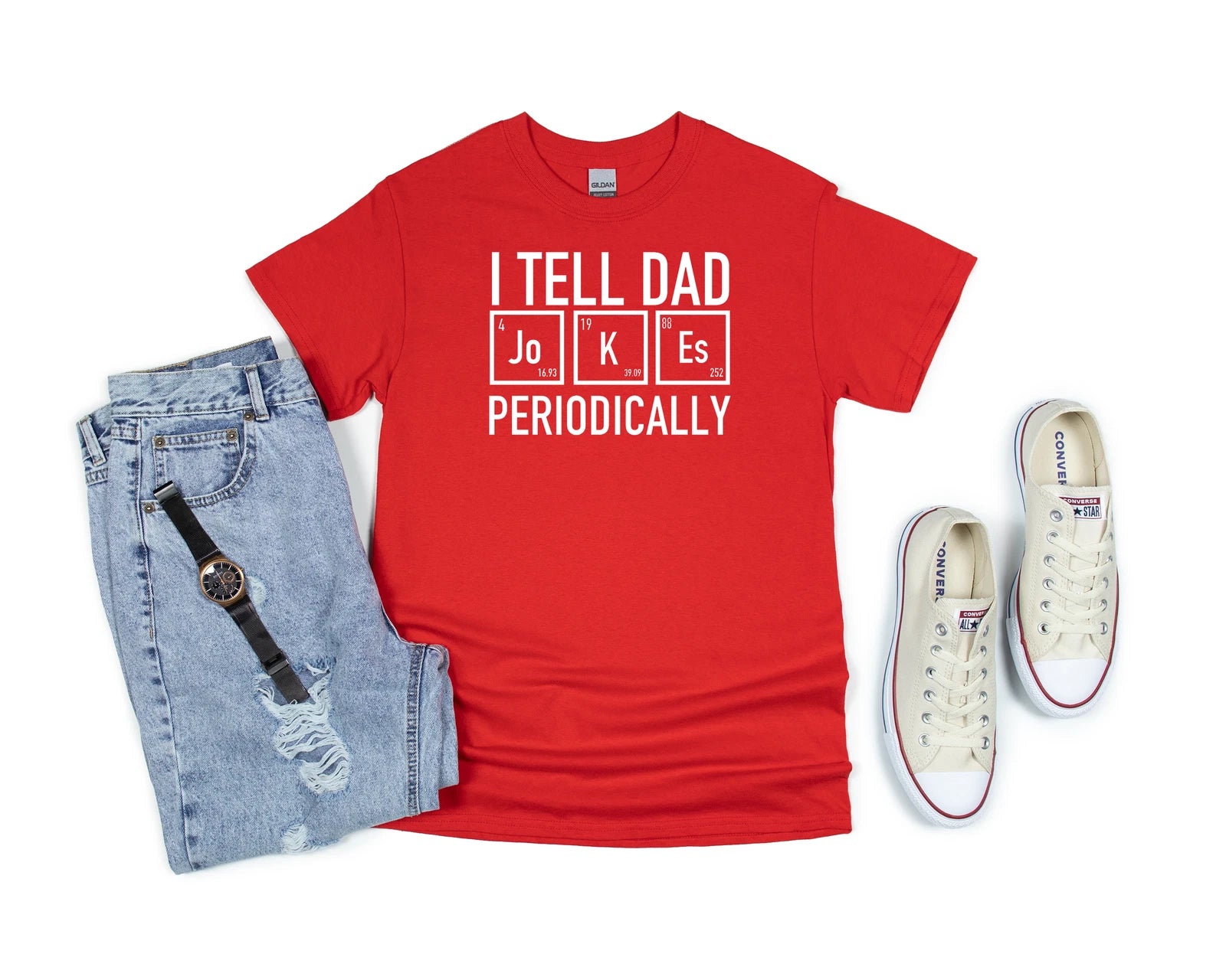 I Tell Dad Jokes Periodically Science Nerdy Funny Father's Day Gift T-Shirt