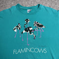 Vintage 80s Woodie Jackson Flamincows Cow Art T Shirt XL