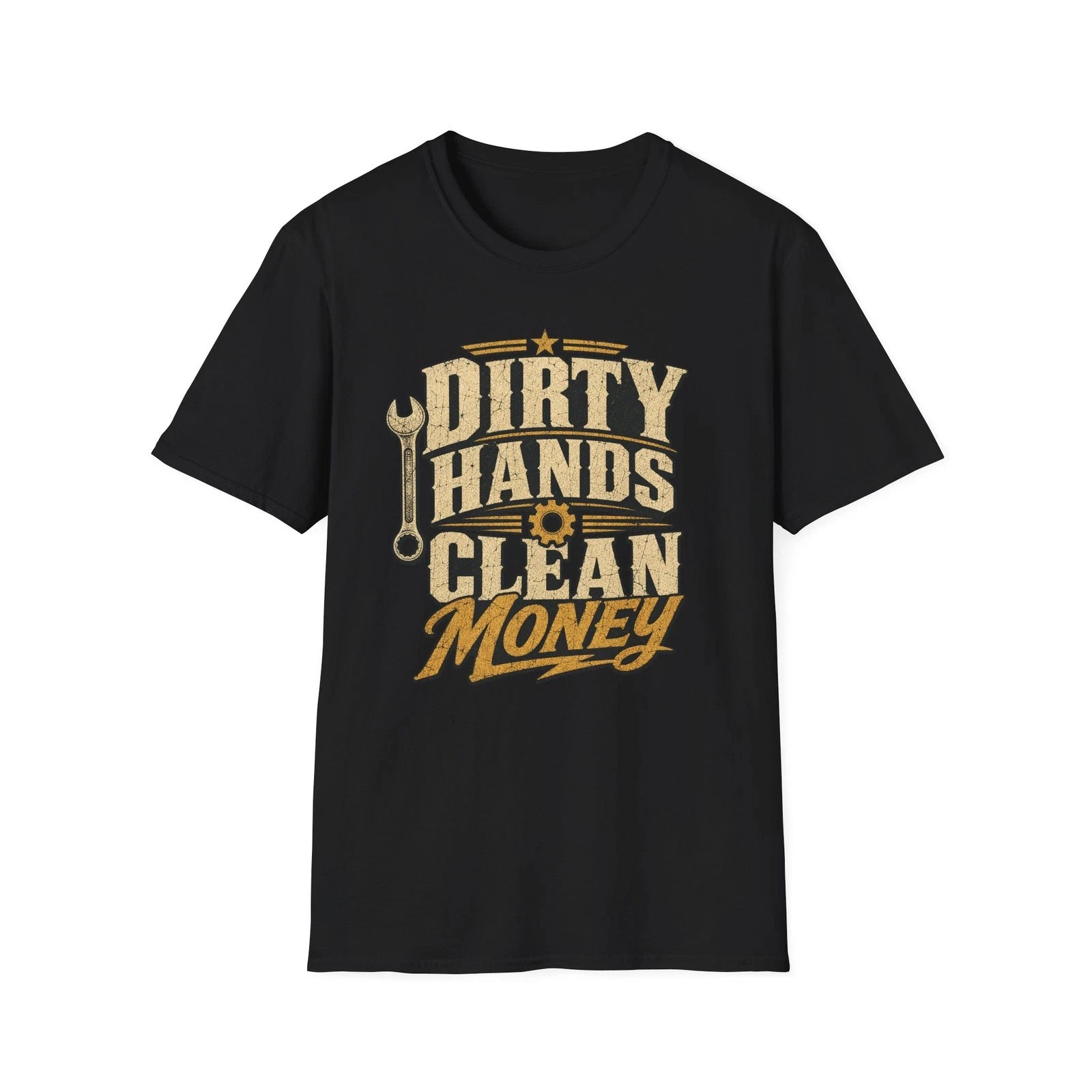 Mechanic Humor T-Shirt Dirty Hands Clean Money Funny Dad Father Gift T-shirt