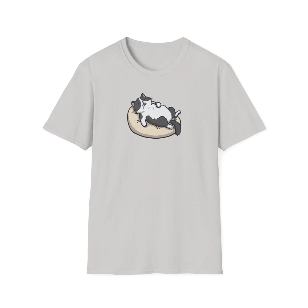 Sleeping Cat Illustration T-Shirt | Kawaii Cat on Pillow