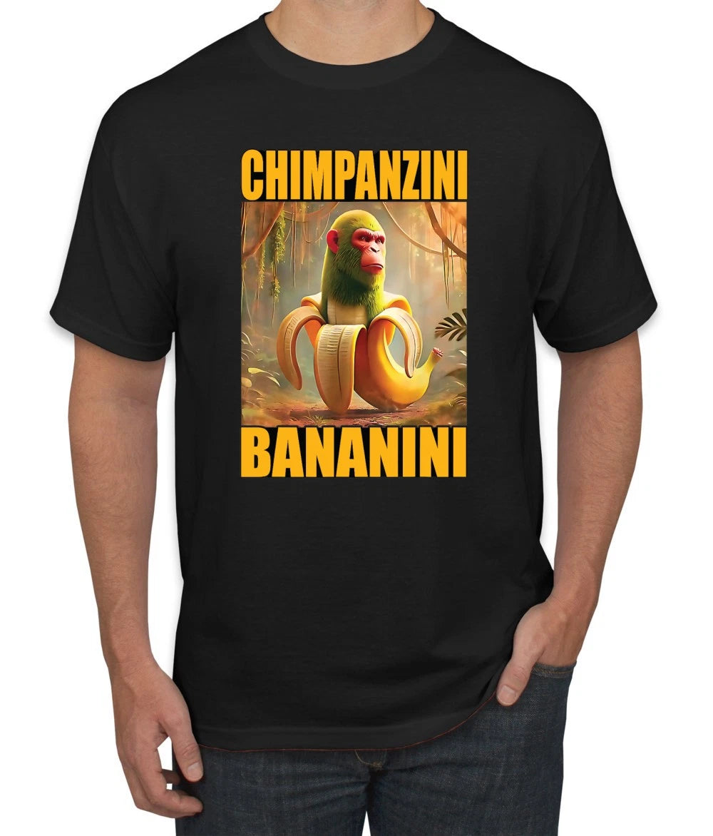 Chimpanzini Bananini Monkey Banana Meme Italian Viral Brainrot Men's T-Shirt