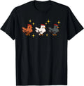 Funny Pixel Chicken Game Meme Farmer Gamer Sweatshirt T-shirt