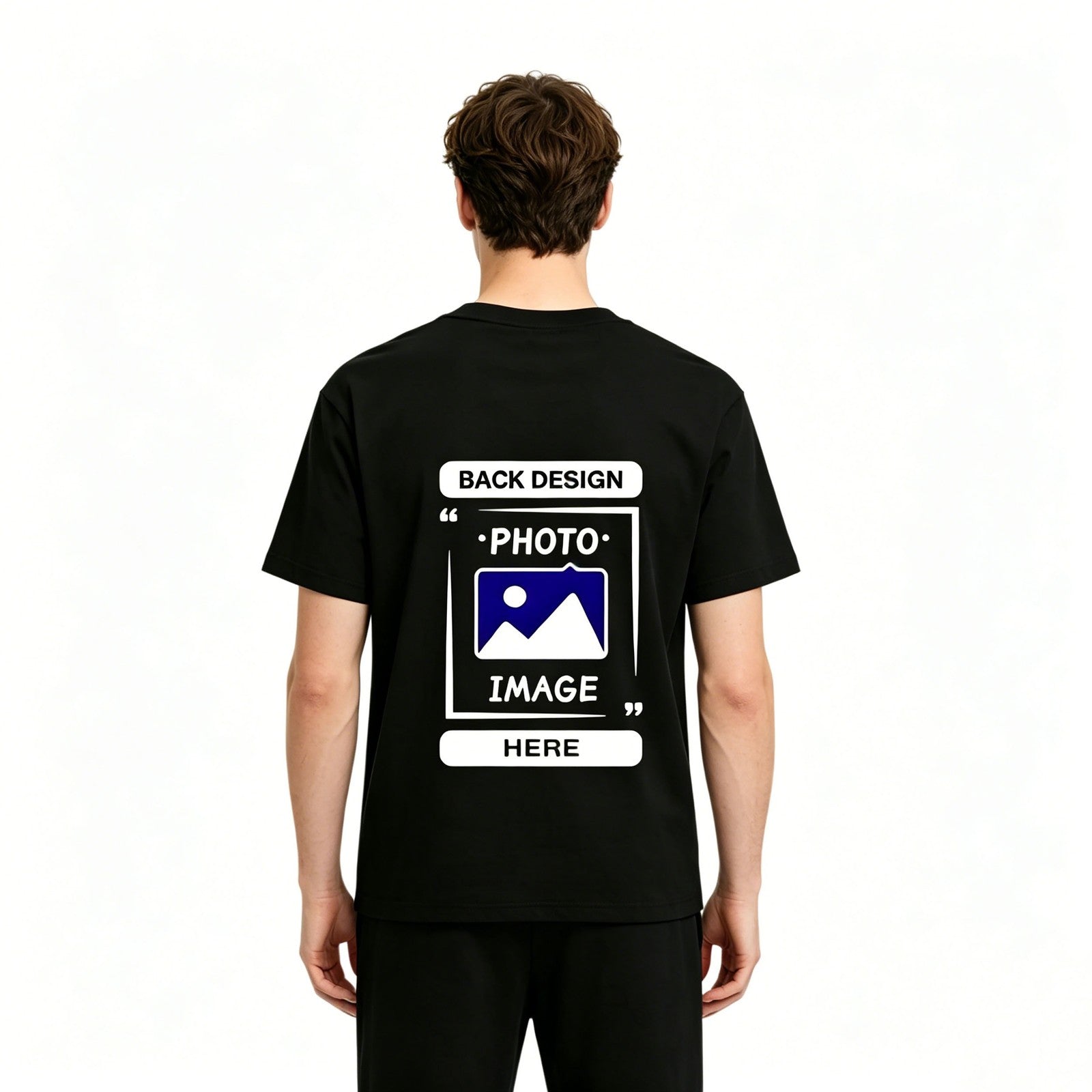Nullblock Graphic Tee Back Print Black White S-5XL Streetwear Shirt