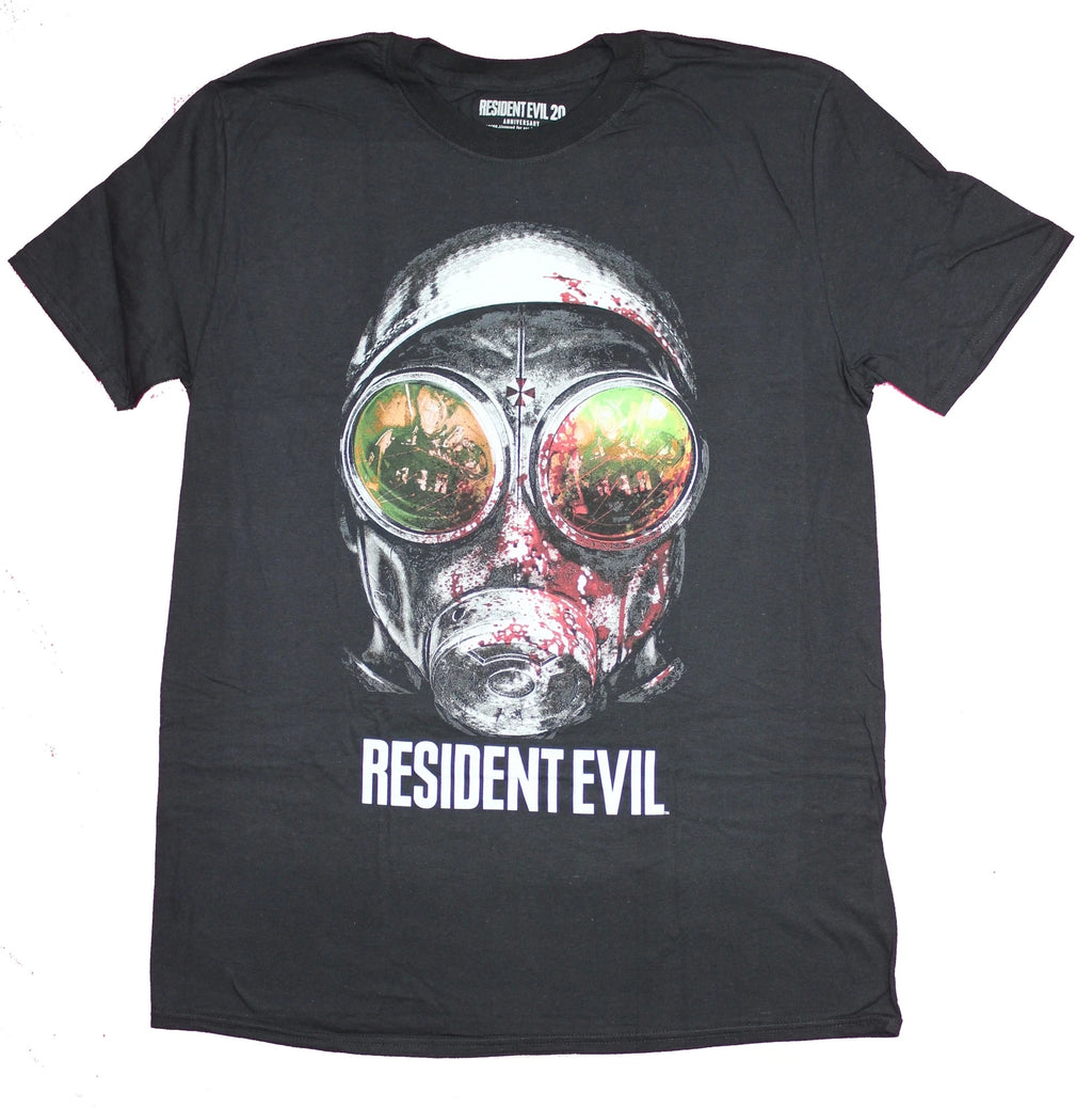 Resident Evil  Adult New T-Shirt- Gasmasked Hunk Face of Umbrella Agent