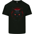 Satanic Cat Evil Halloween Mens Cotton T-Shirt Tee Top